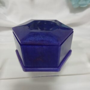 Octagon Purple Jar With Lid