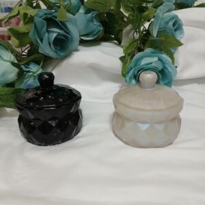 Faceted Jar with Lid