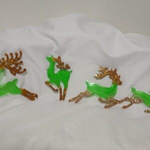 Set of 4 Frolicking Deer