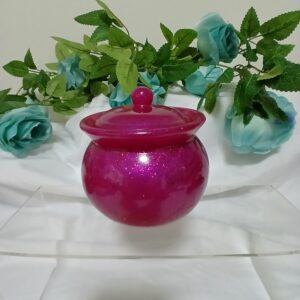 Hot Pink Honey Pot Jar With Lid