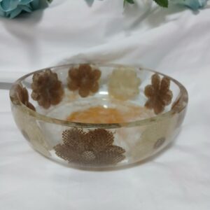 Burlap Flower 8 inch Bowl