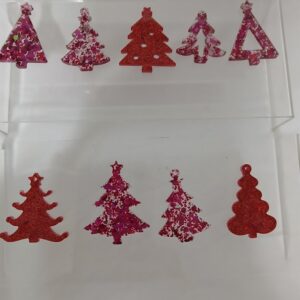 Set of 9 Red Mini Ornaments
