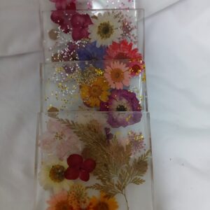 Set Of 4 Floral Coasters