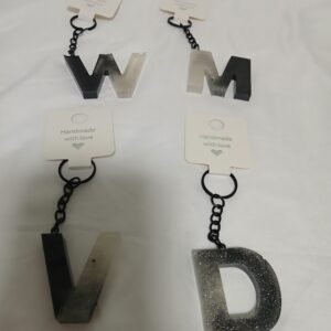 Black & White Alpha Keychains