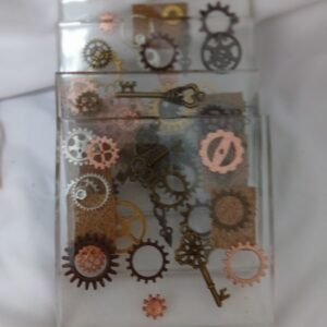 Set Of 4 Steampunk Coasters With Cork Tabs