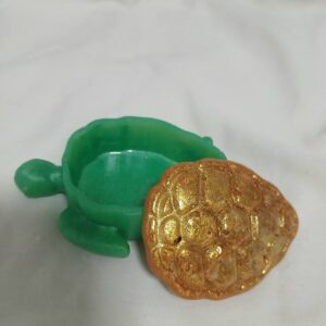 Gold & Green Turtle Jar