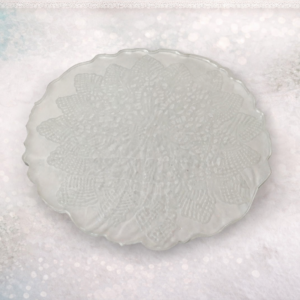 Large White Lace Tray
