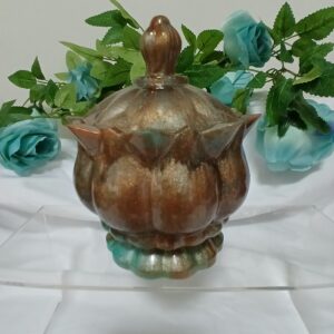 Antiqued Jar with Lid