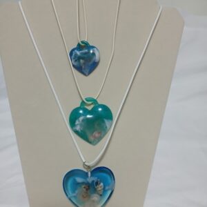 Beach Puffy Heart Necklace