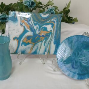 Beautiful Dark Teal 3 Piece Deco Set