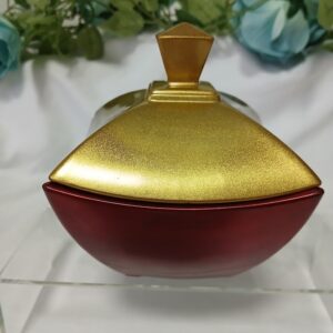 Large Metallic Jar With Lid