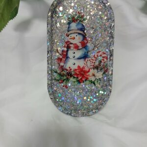 Small Oval Snowman Tray