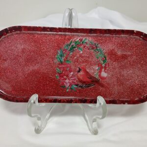Large Oval Wreath Tray