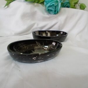 Oval Silver Bowl Set