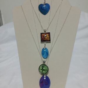 Petri Necklace Silvertone Chain