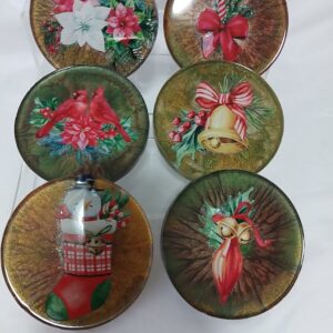 Set Of 6 Christmas Coasters