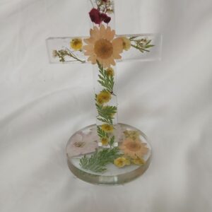 Yellow Floral Cross